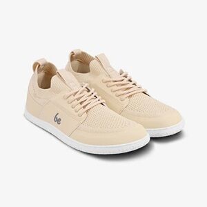 Be Lenka Barefoot Sneakers Swift Womens Shoes Lace Up Beige Cream US 7 EU 39